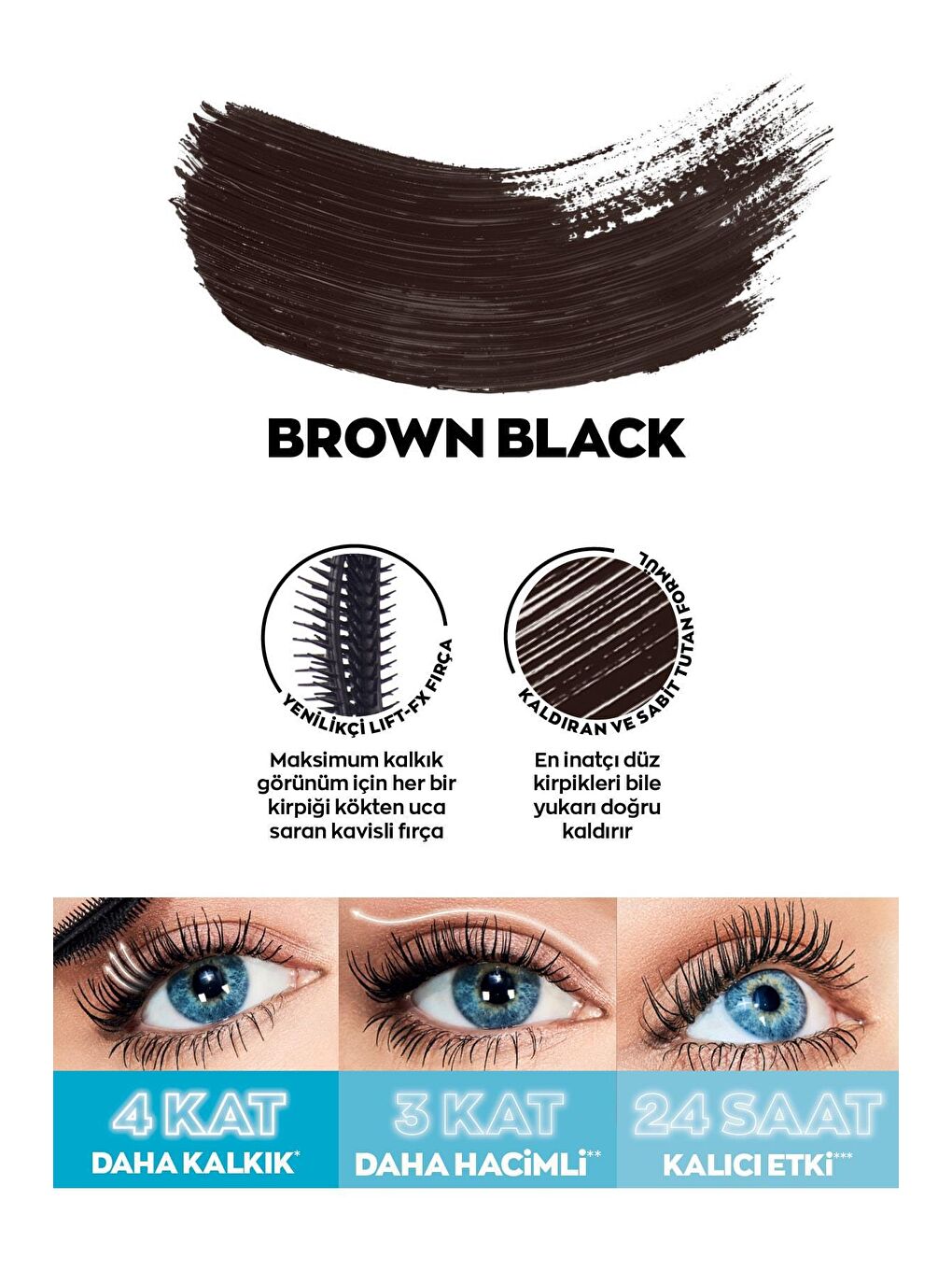 AVON Renksiz Unlimited Kirpiklere Kalkık Görünüm Veren Maskara Brown Black 10 ml - 2