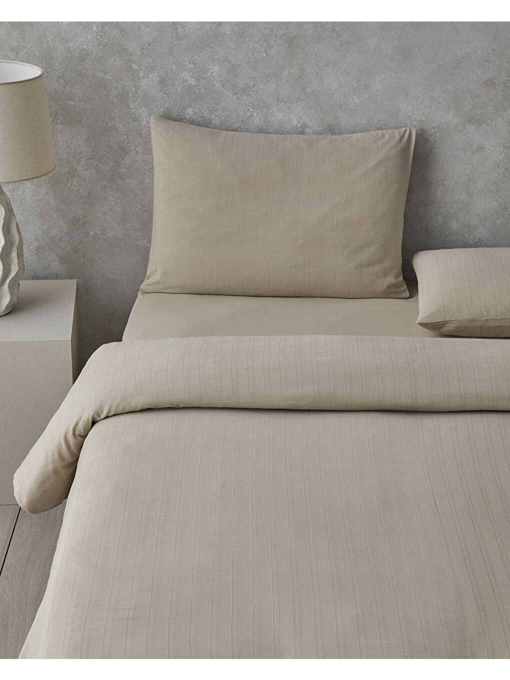 Diamond Çift Kişilik Nevresim Takımı Bej-1