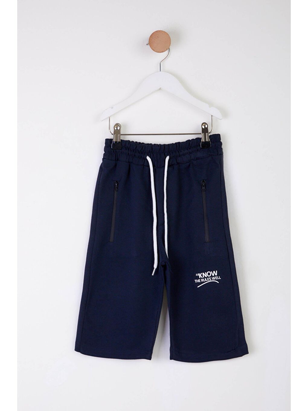 Kız Çocuk Lacivert Baskılı Kapri - 25437