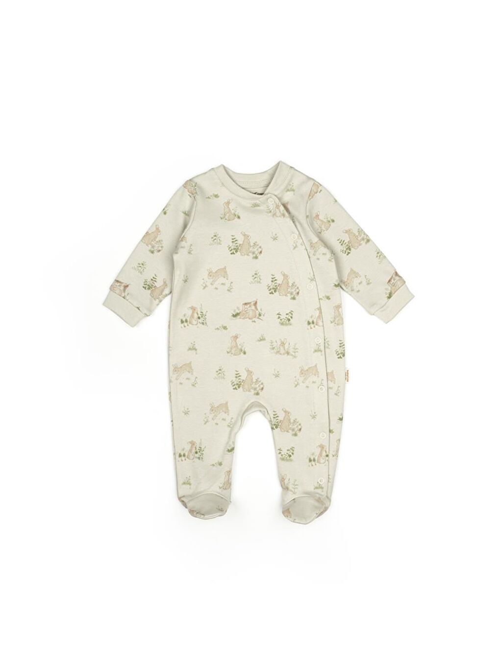 BabyCosy Organic Wear Ekru Bebek 2li Çıtçıtlı Tulum %100 Organik Pamuk, Bebek ve Yenidoğan Serisi - CSY5820 - 2