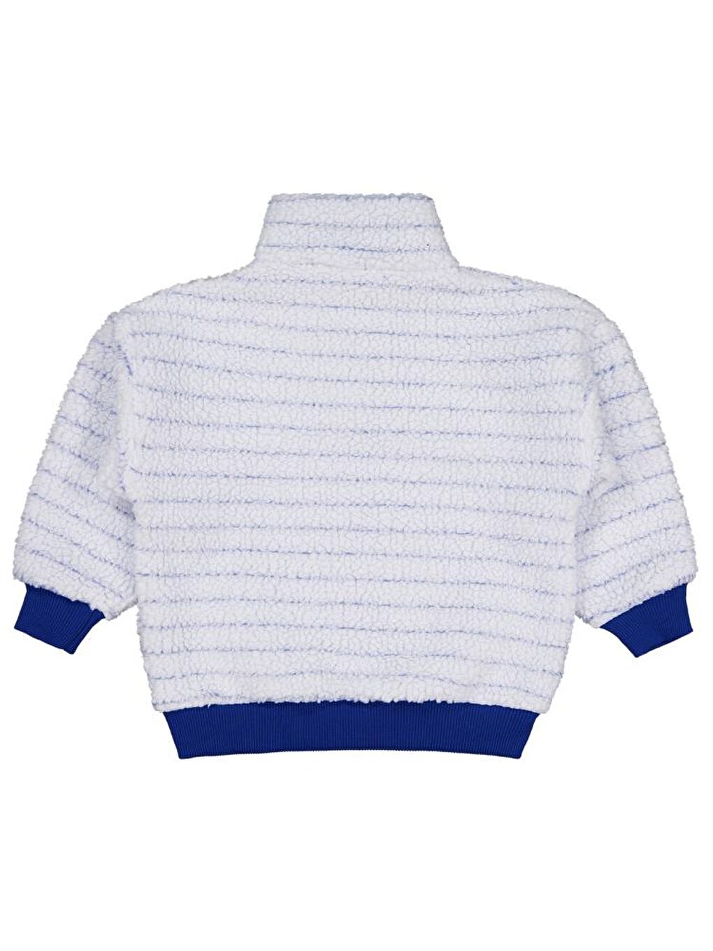 Boys Yakası Patlı Çizgili 2-5 Yaş Sweatshirt - Mavi 5-6 Yaş-1