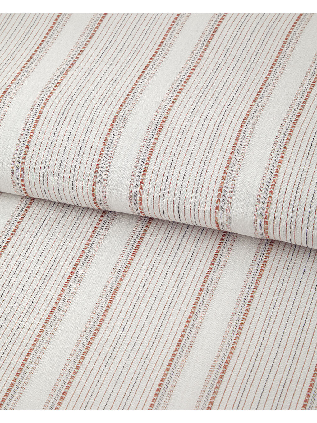 Kahverengi Liny İpliği Boyalı Çift Kişilik Nevresim Takımı 200x220 cm Terracotta-3