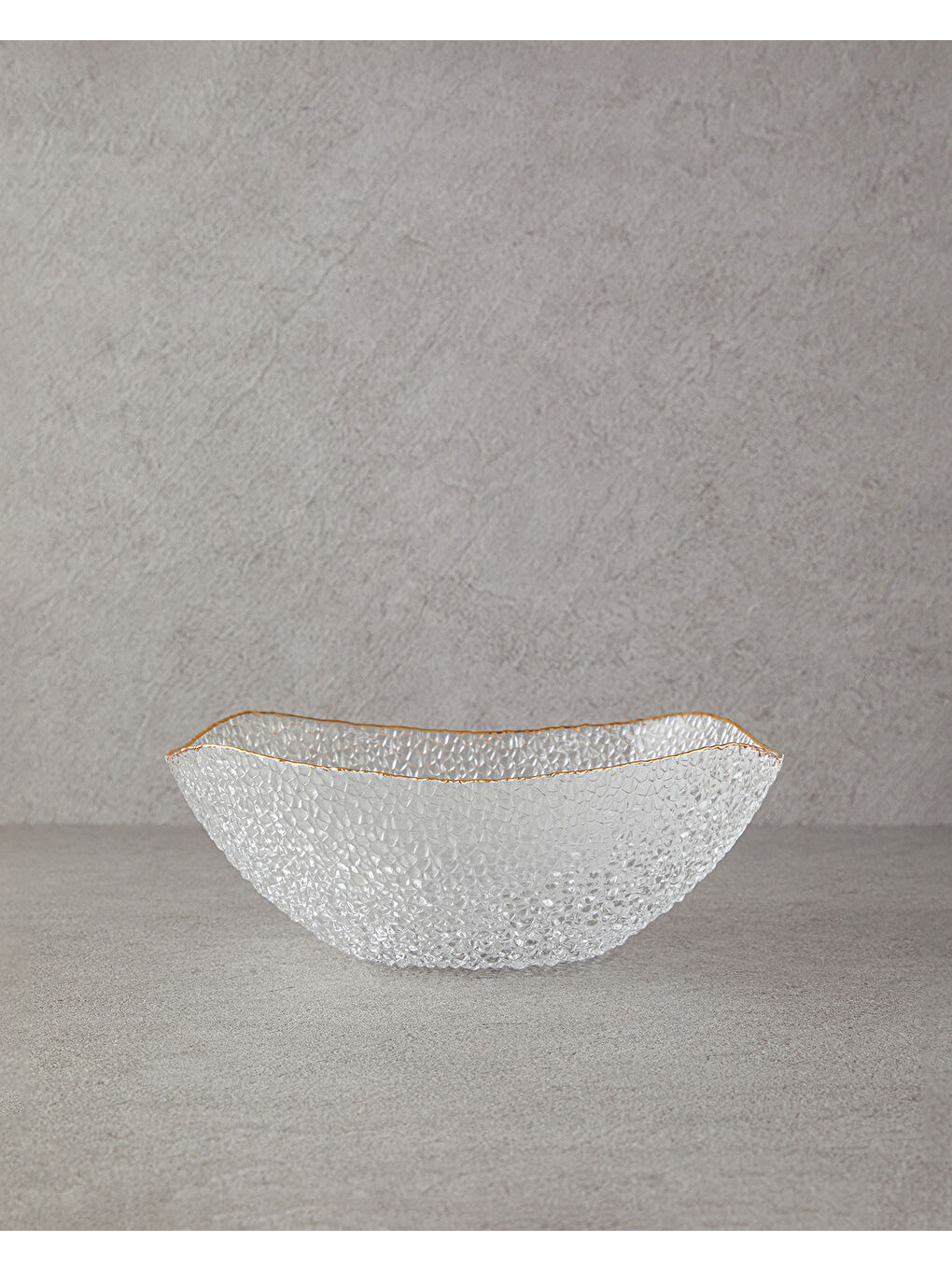 Sarı Giselle Cam Salata Kasesi 25 cm Gold