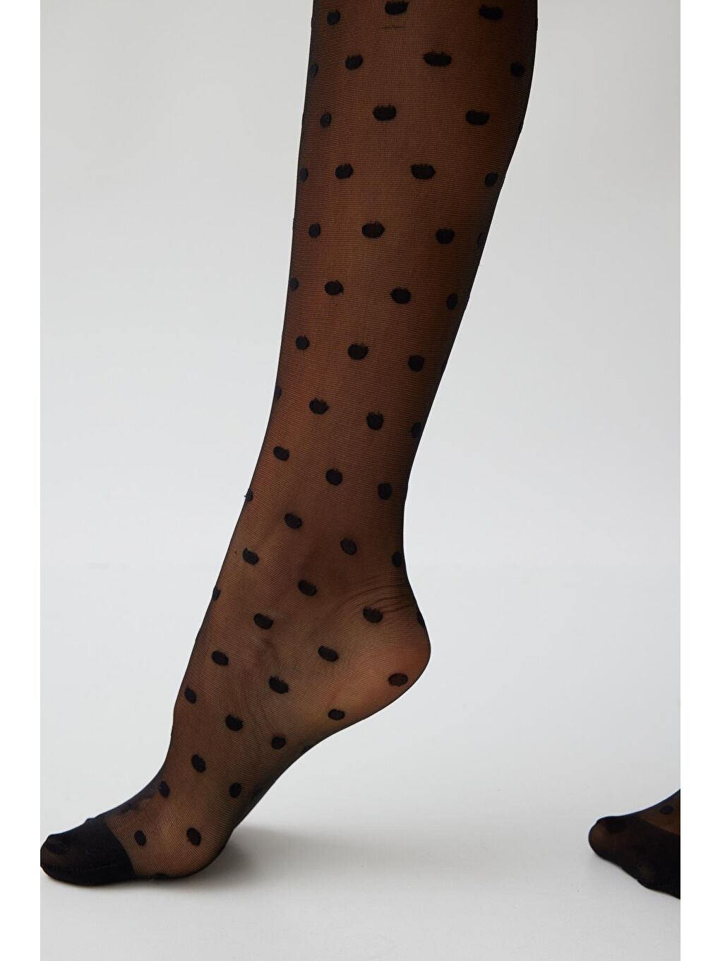 Siyah Puanliyeli İnce Külotlu Çorap SİYAH-2