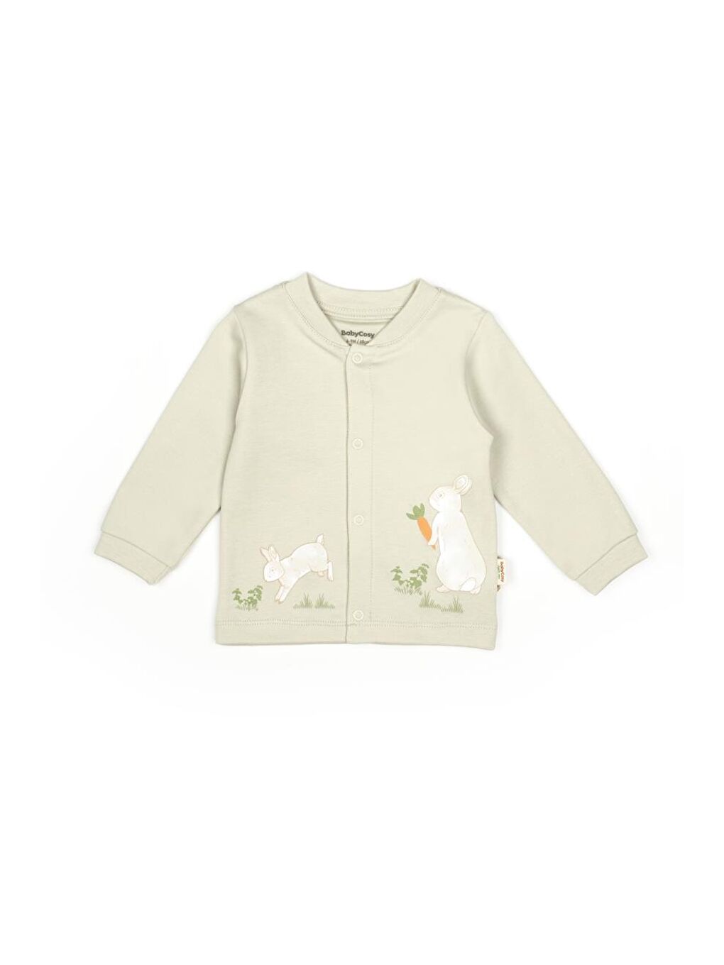 BabyCosy Organic Wear Ekru Bebek 3lü Bebek Takım Fularlı %100 Organik Pamuk, Bebek ve Yenidoğan Serisi - CSY5202 - 2