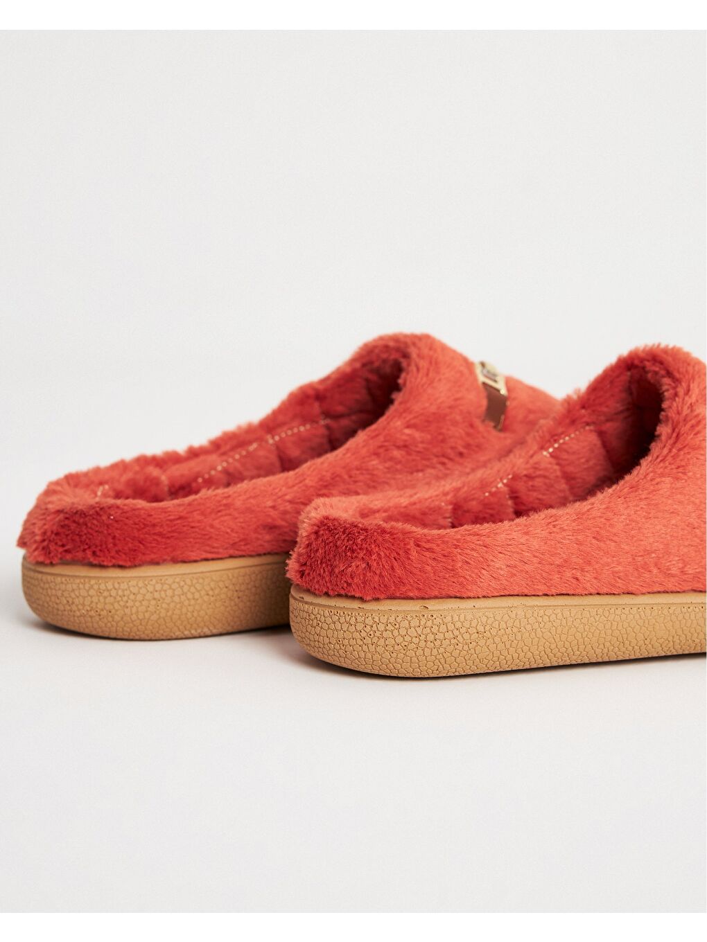 Turuncu Kadın Toka Detaylı Ev İçi Ayakkabı - Dina-2