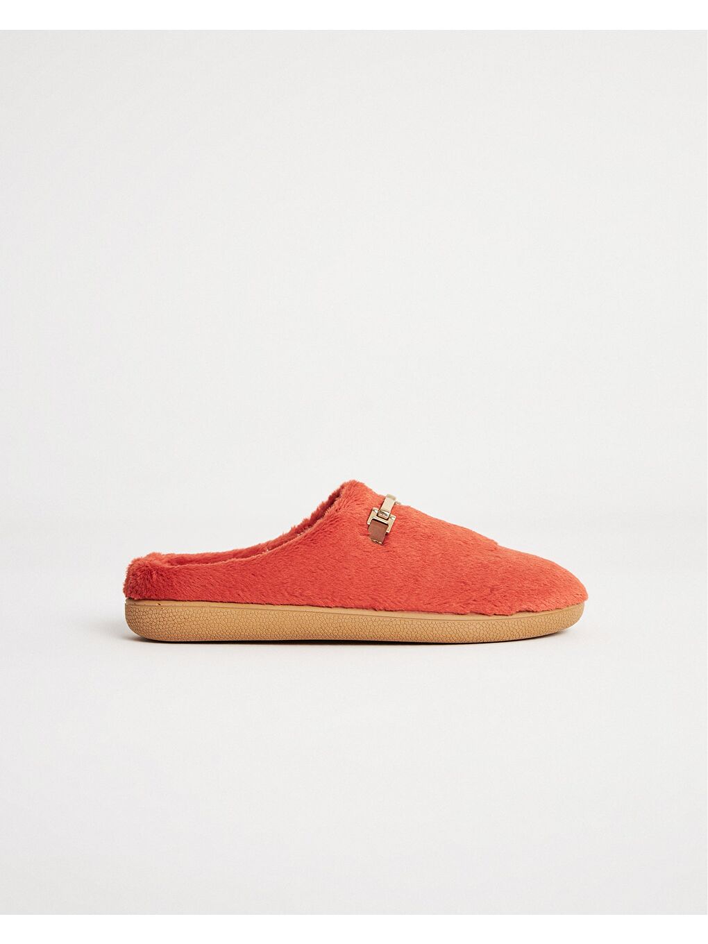 Turuncu Kadın Toka Detaylı Ev İçi Ayakkabı - Dina-4