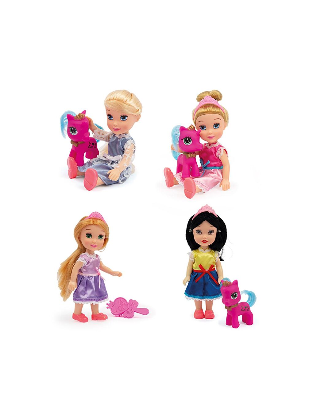 DISNEY Beyaz-Renklibaskı Prenses Bebekler 15Cm-GG03007