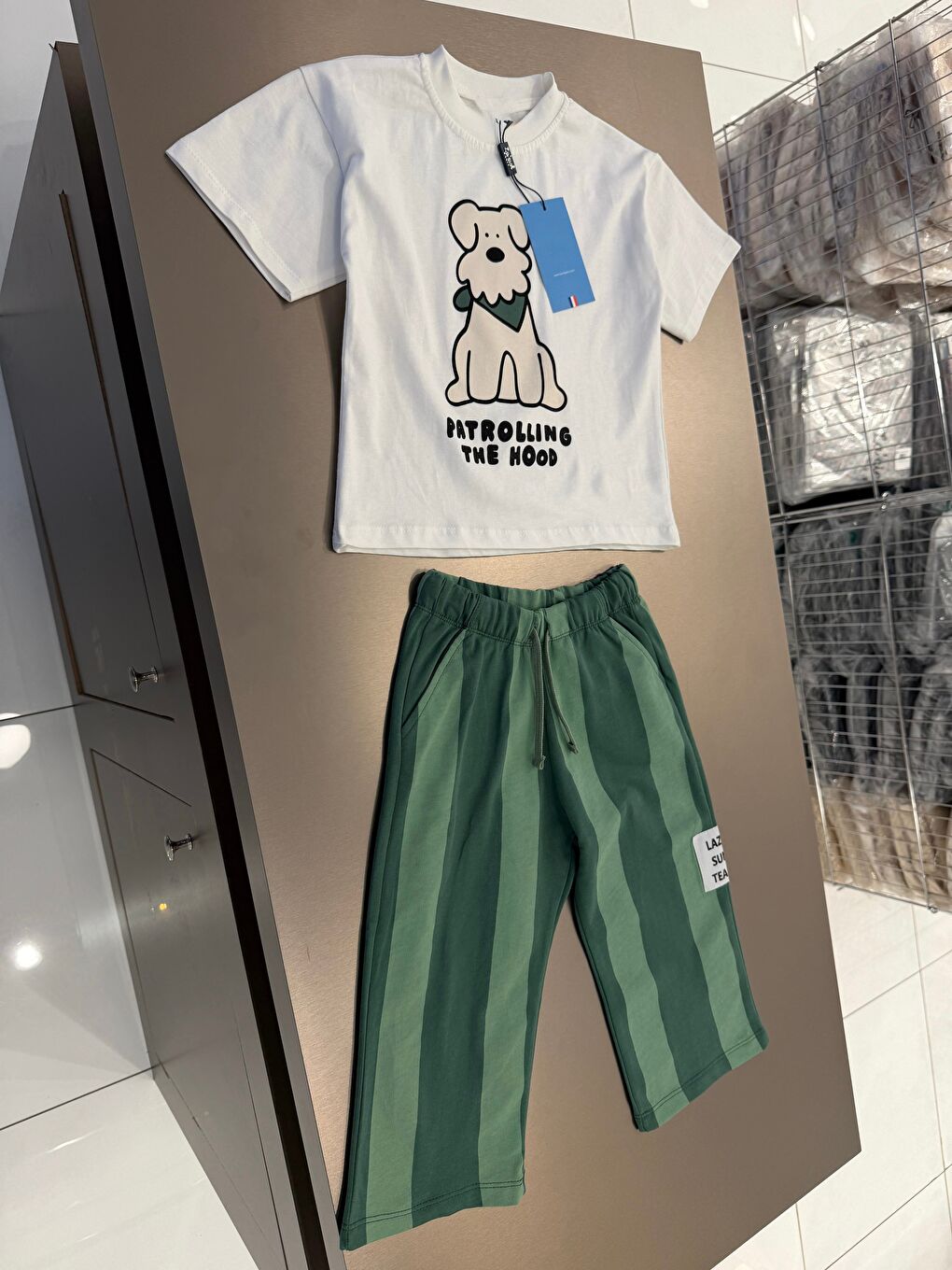 Karışık Erkek Çocuk Pamuklu Köpek Baskılı T-Shirt Eşofman Takım-1