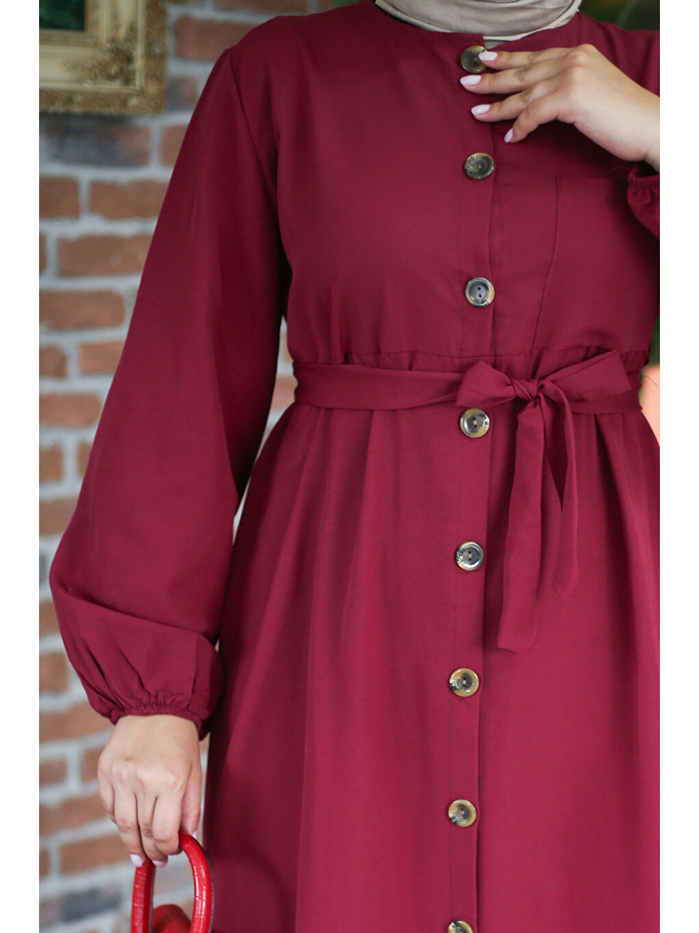 Elbise Bordo - 27289-5