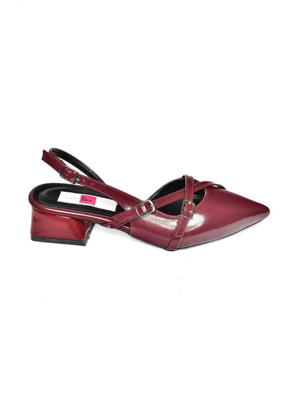 Fox Shoes Bordo S8203932 Bordo Kadın Kısa Topuklu Ayakkabı - 4