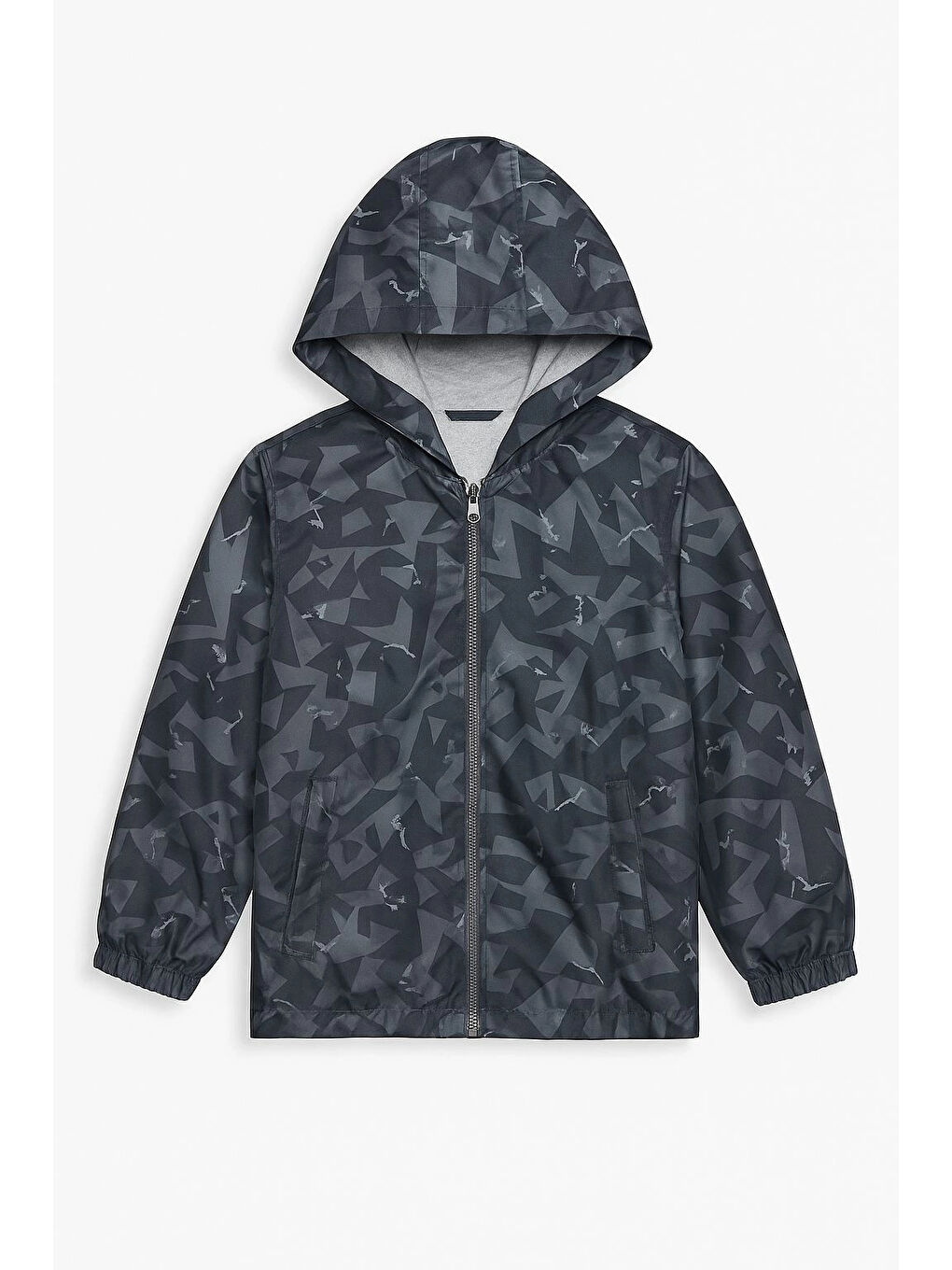 Gri Mermer Desen Erkek Çocuk Yağmurluk 3627