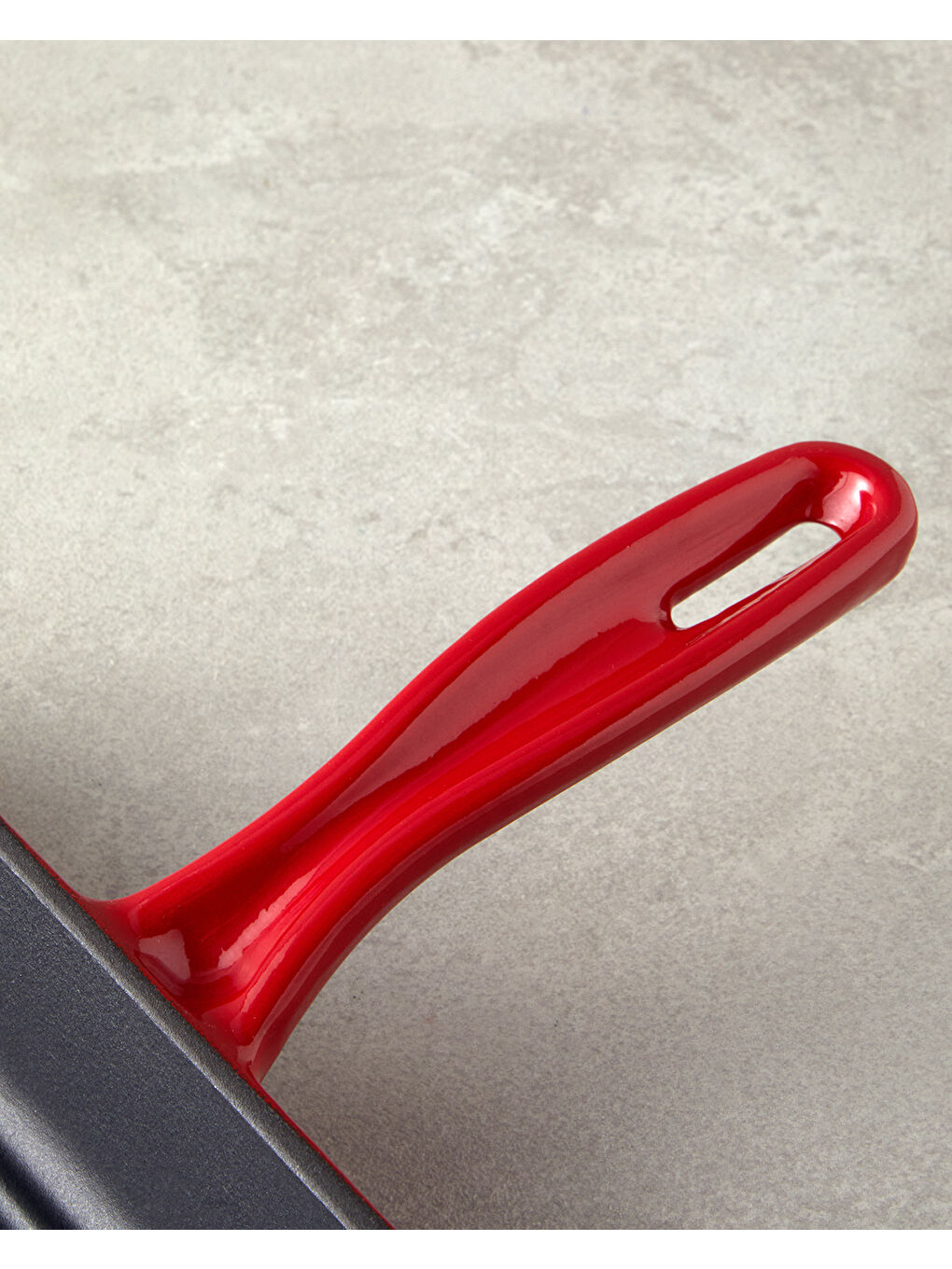 Demir Döküm Kare Grill Tava 30 cm Kırmızı-2