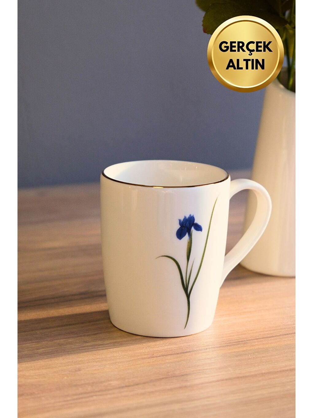Karışık Porselen Natura İris Kulplu Mug Kupa 9cm 220ml Tekli-3