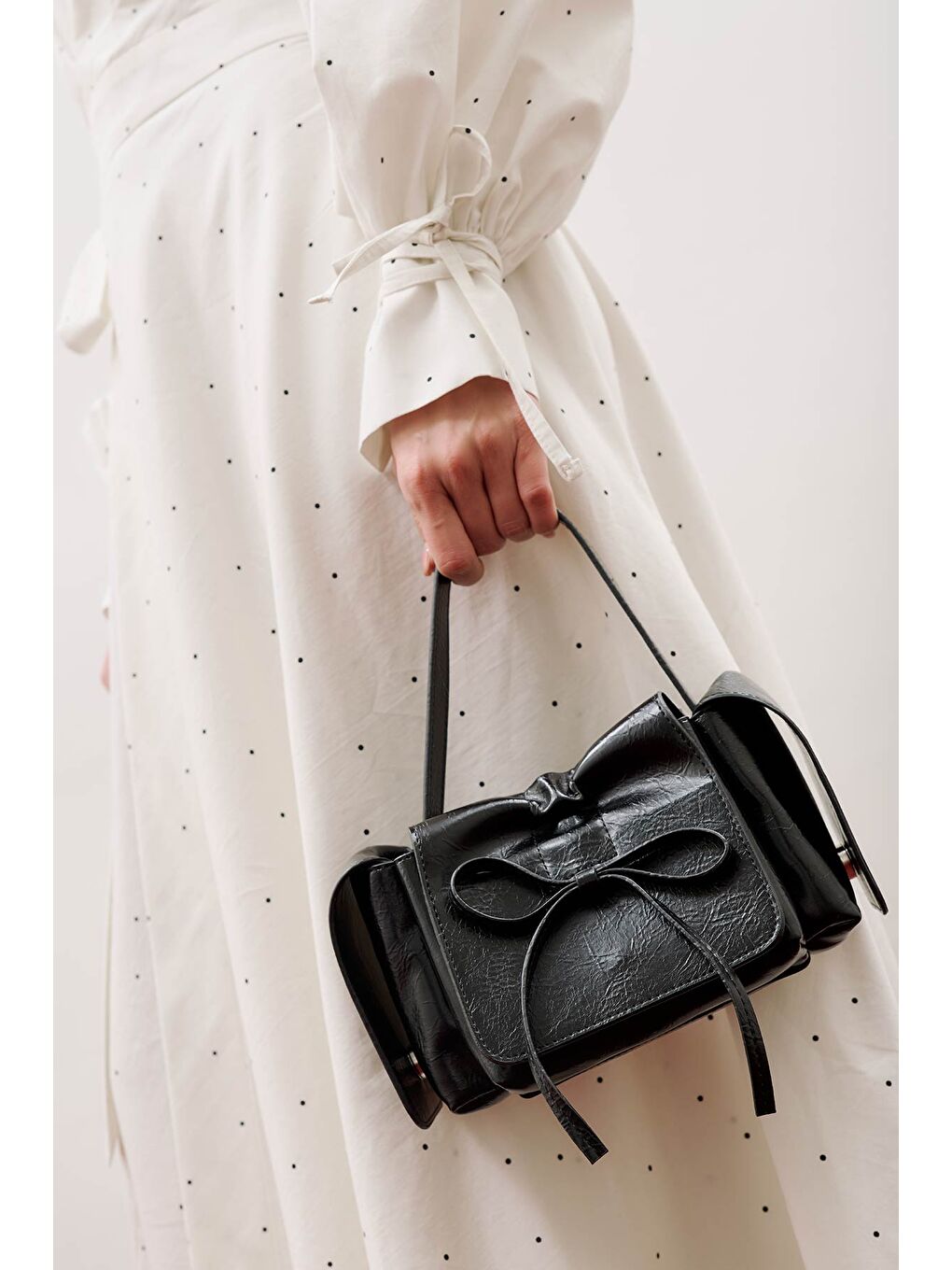 Lyra Fiyonklu Çanta Siyah-2