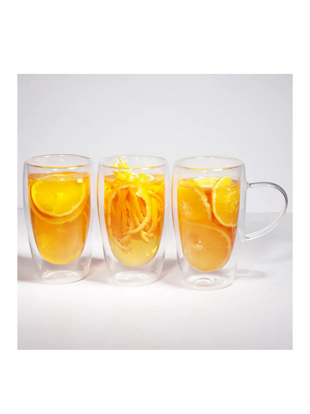 Renksiz Çift Cidarlı Cam Kupa Seti 400 ml 4 Adet 2039-3