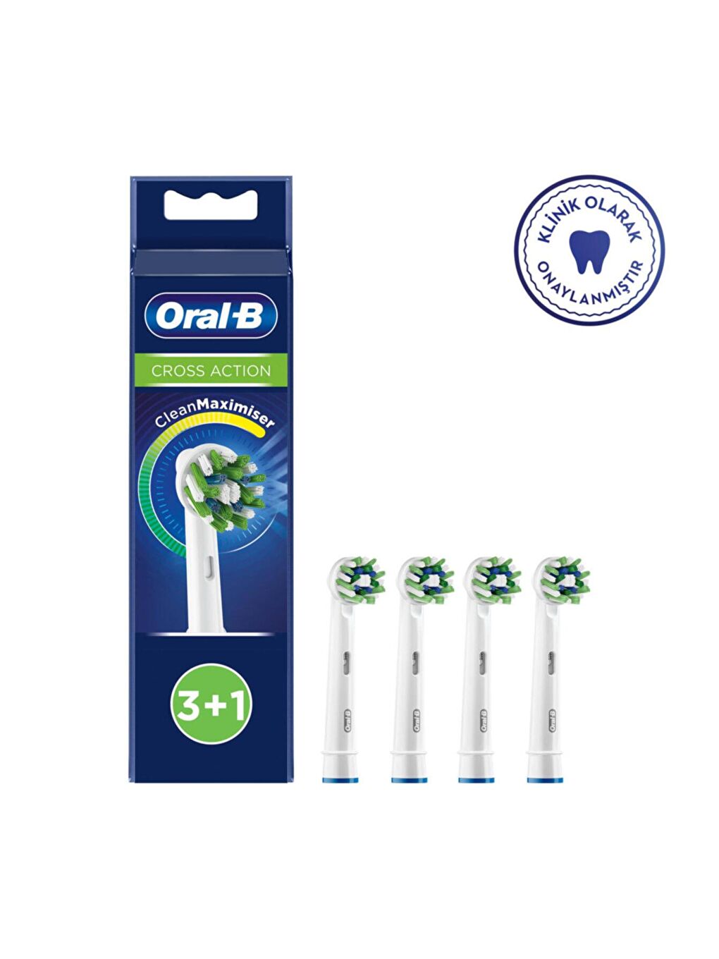 Oral-B Renksiz Diş Fırçası Yedek Başlığı Clean Maximiser Cross Action 4 lü