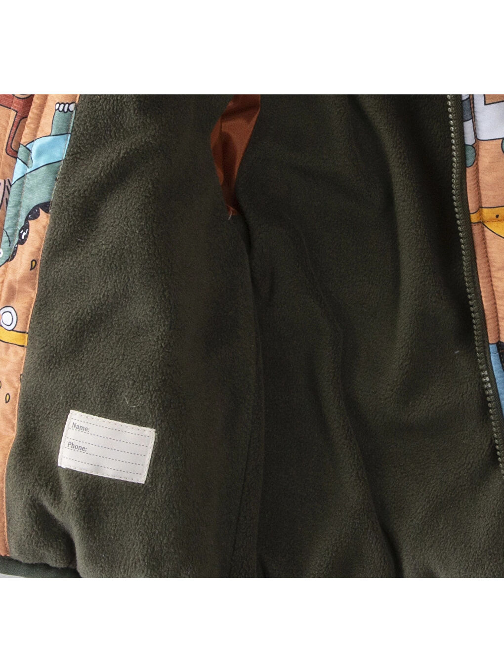 Kahverengi Desenli Erkek Bebek Mont 51308-2