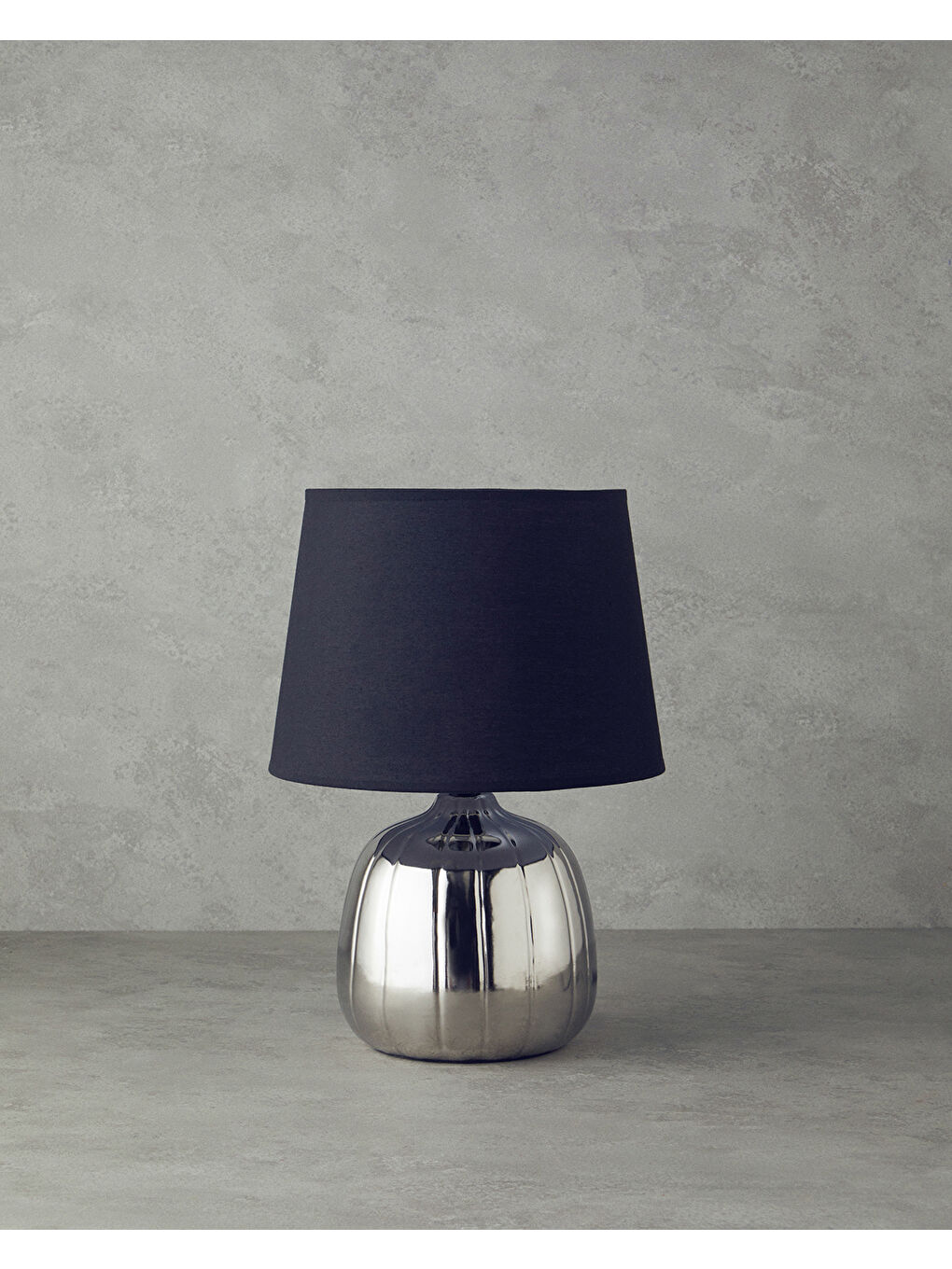 Gri Belva Seramik Abajur Silver