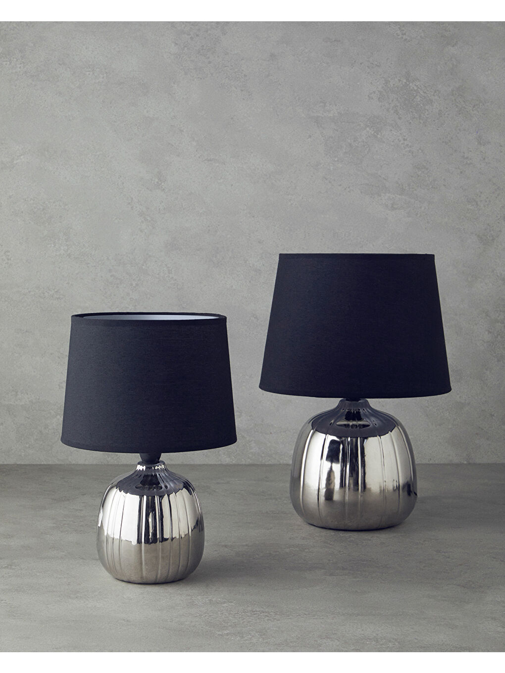 Gri Belva Seramik Abajur Silver-3