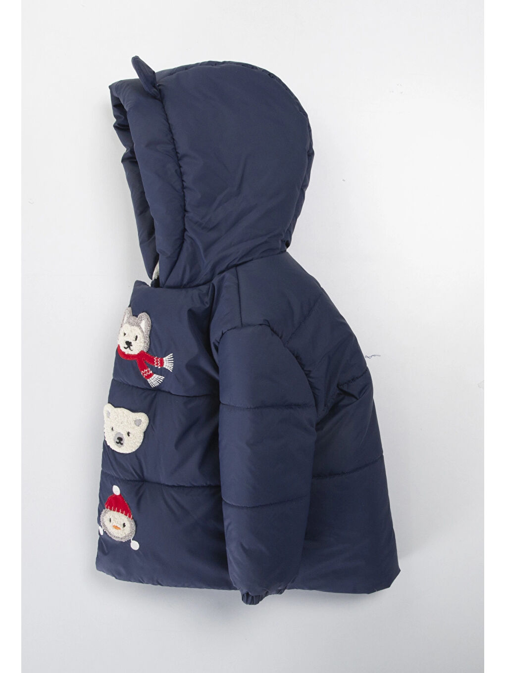 Lacivert Hayvanlar İşlemeli Erkek Mont 51420-1