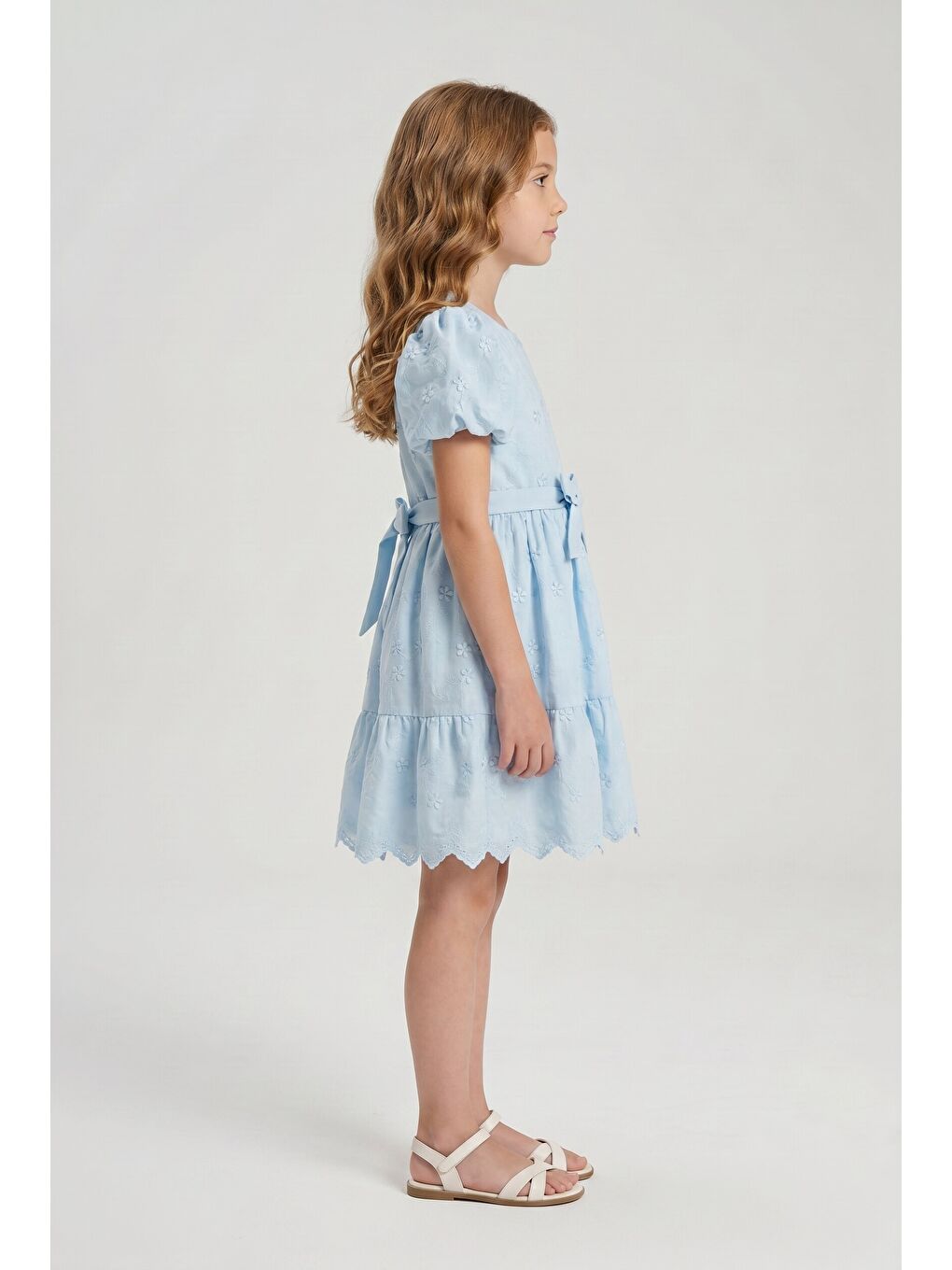 Mavi Kız Çocuk elbise-1