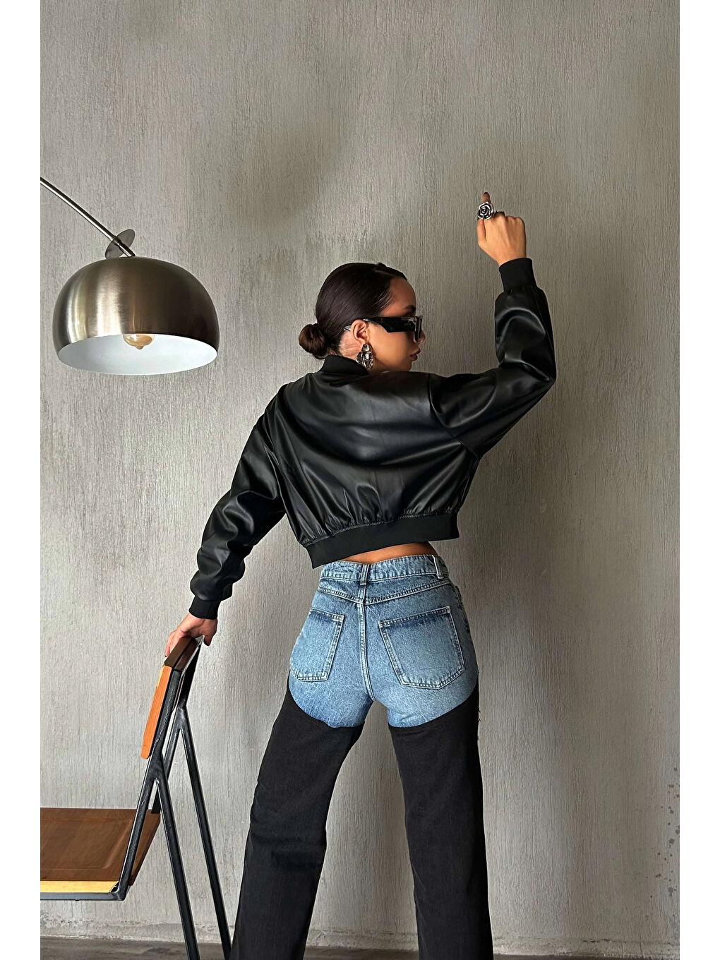 Karışık Kadın Mavi Çift Renk Jean Pantolon 1037-3701-9