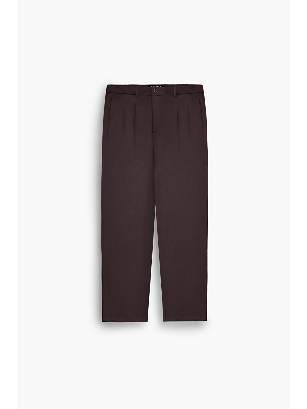 Erkek Baggy Fit Kumaş Pantolon Mürdüm-1
