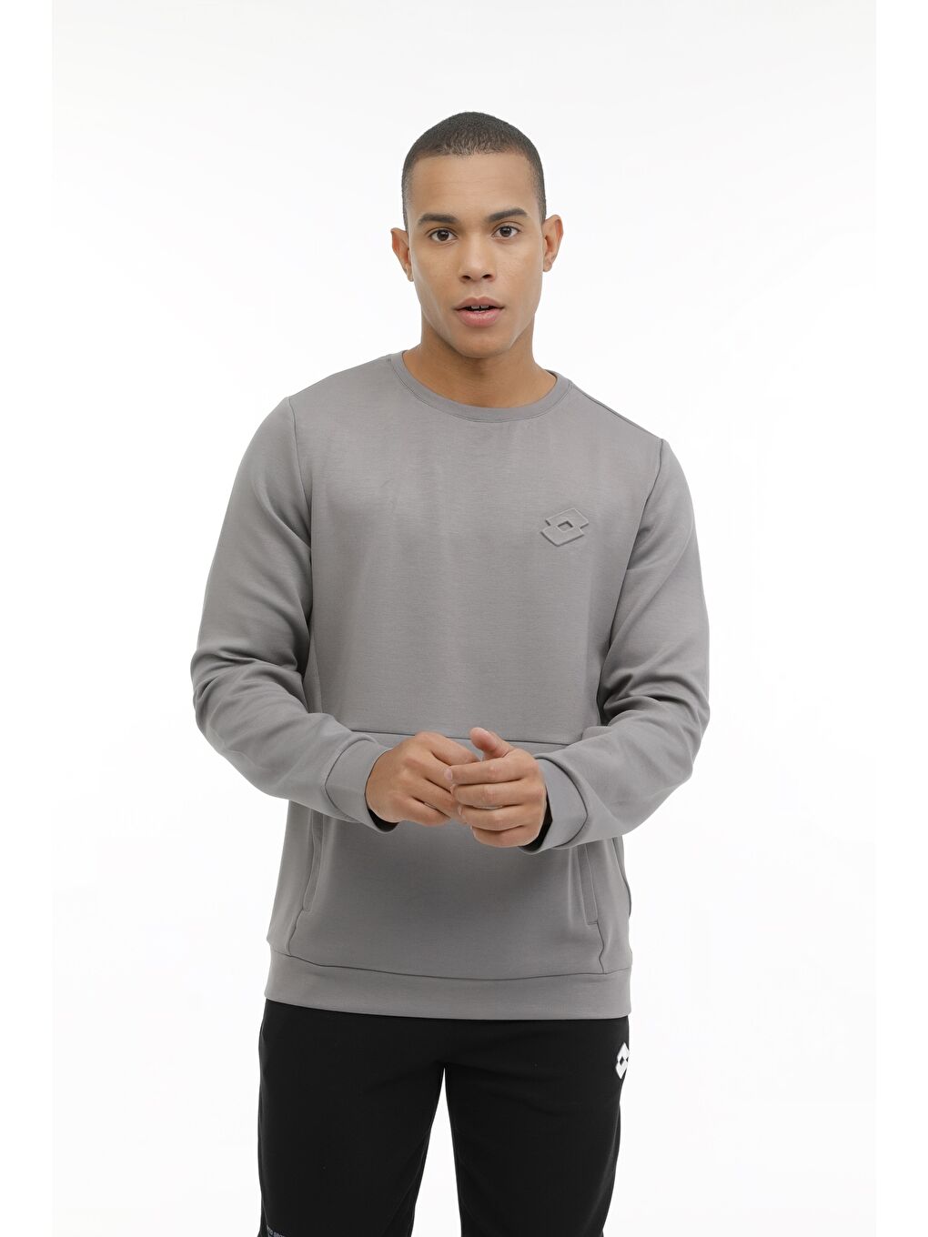 LOTTO Gri M-CIELO C NECK SWT 3PR Gri Erkek Sweatshirt