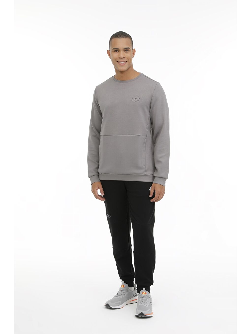 LOTTO Gri M-CIELO C NECK SWT 3PR Gri Erkek Sweatshirt - 2