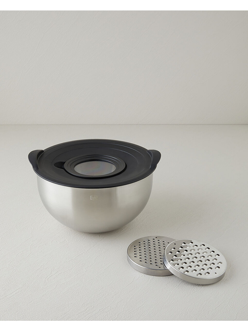 Gri Inox Paslanmaz Çelik 5 Parça Rendeli Karıştırma Kabı Silver-2