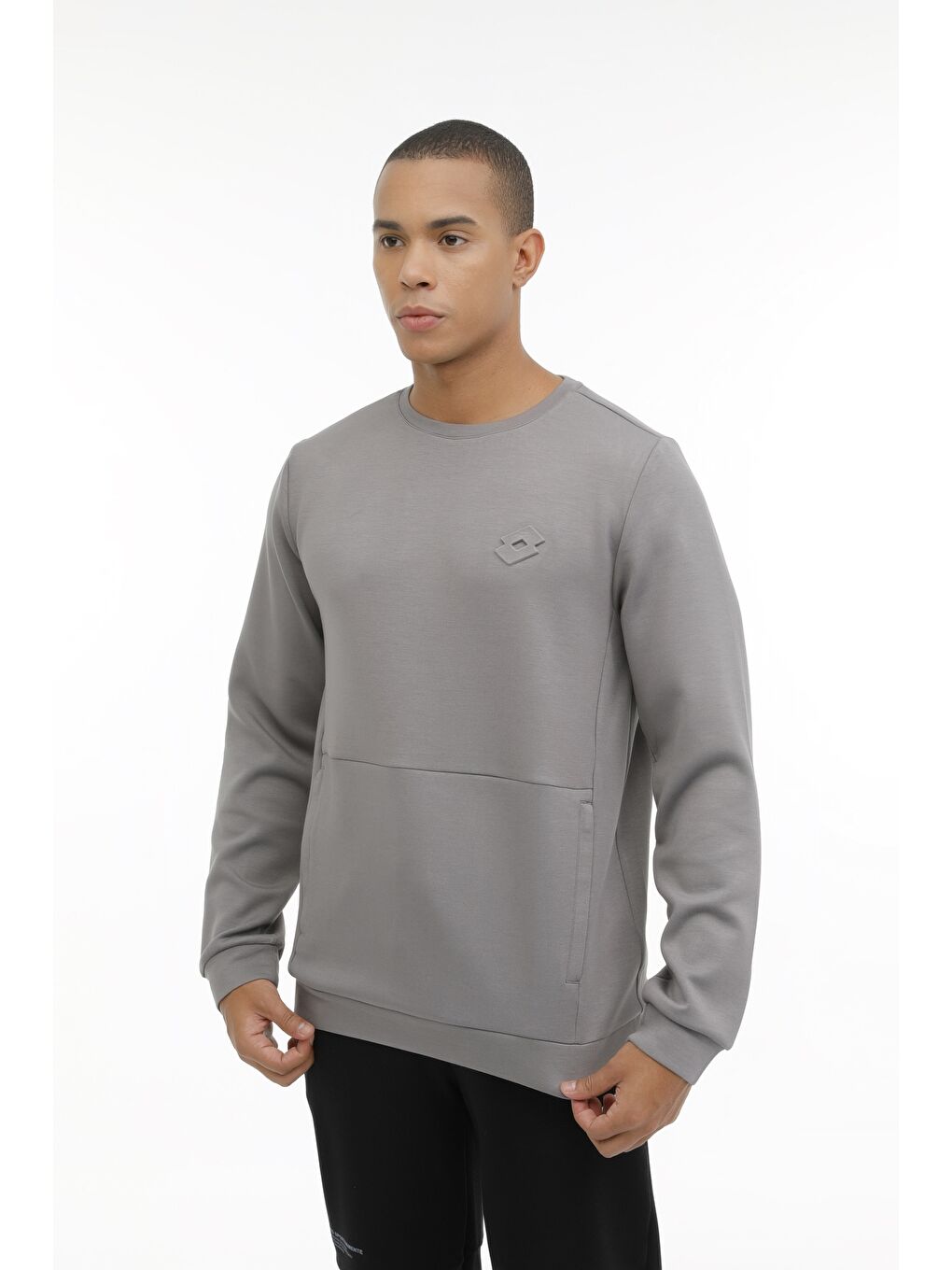 LOTTO Gri M-CIELO C NECK SWT 3PR Gri Erkek Sweatshirt - 4