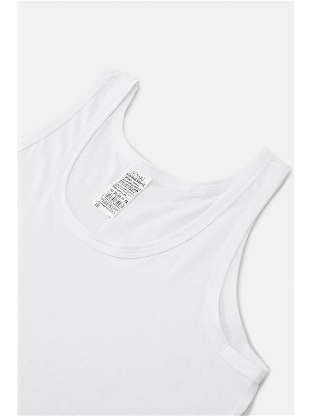 Beyaz Regular Düz Atlet-2