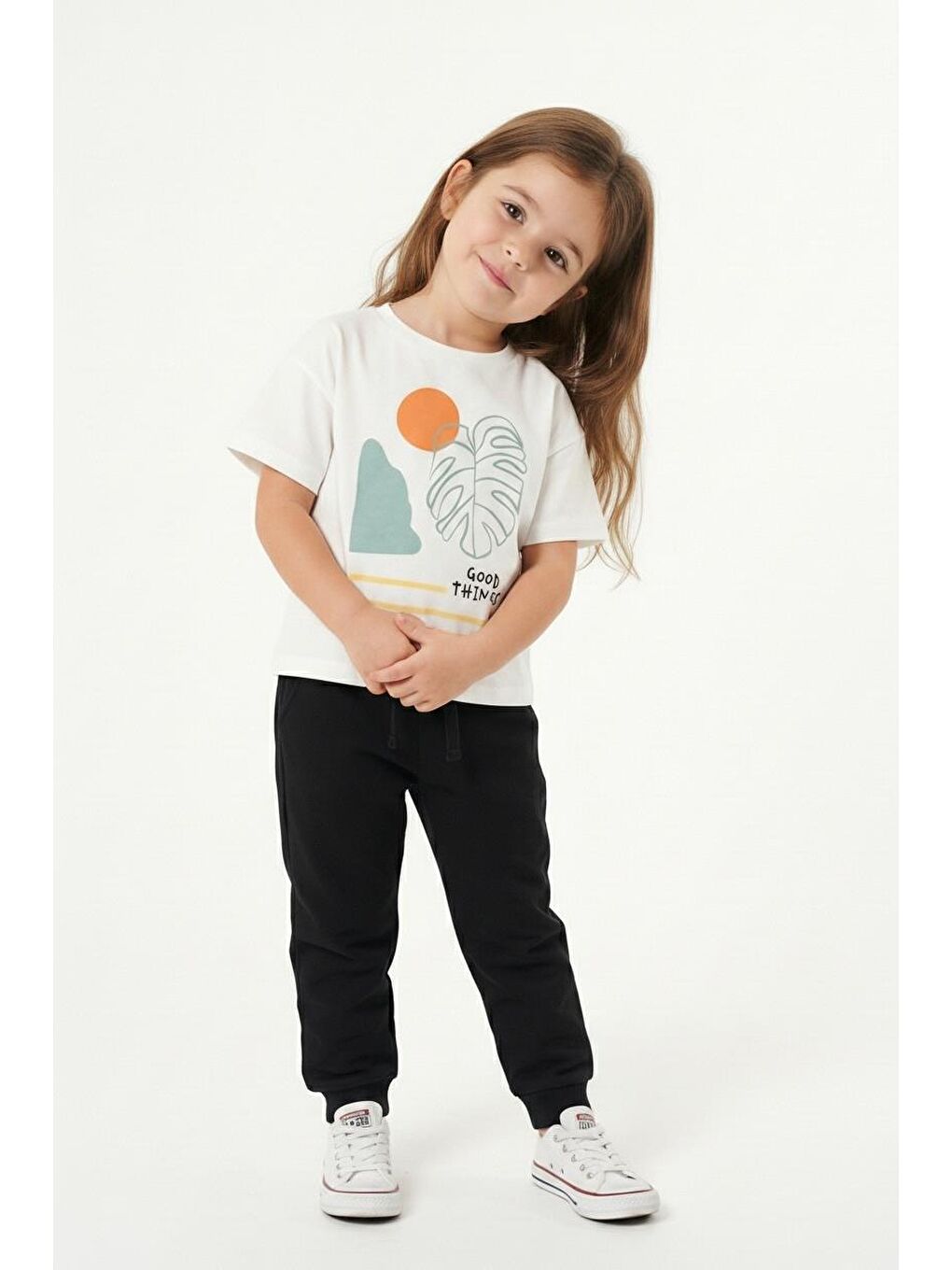 Yeşil Good Things Baskılı Tişört-2