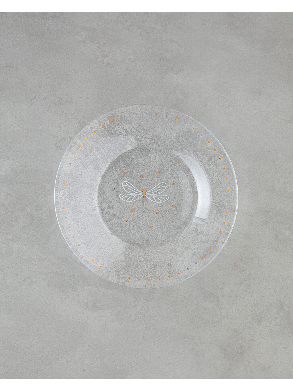 Sarı Seraphic Cam Pasta Tabağı 19 cm Gold