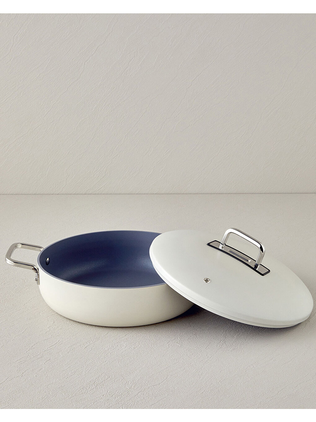 Ekru Luna Basık Tencere Krem-1