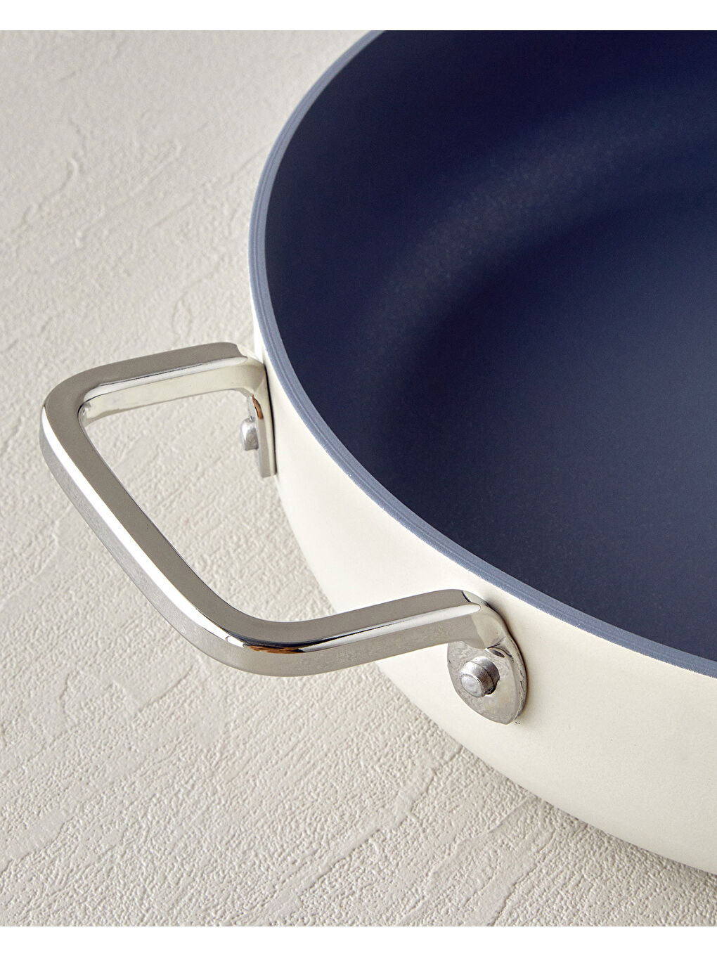 Ekru Luna Basık Tencere Krem-3