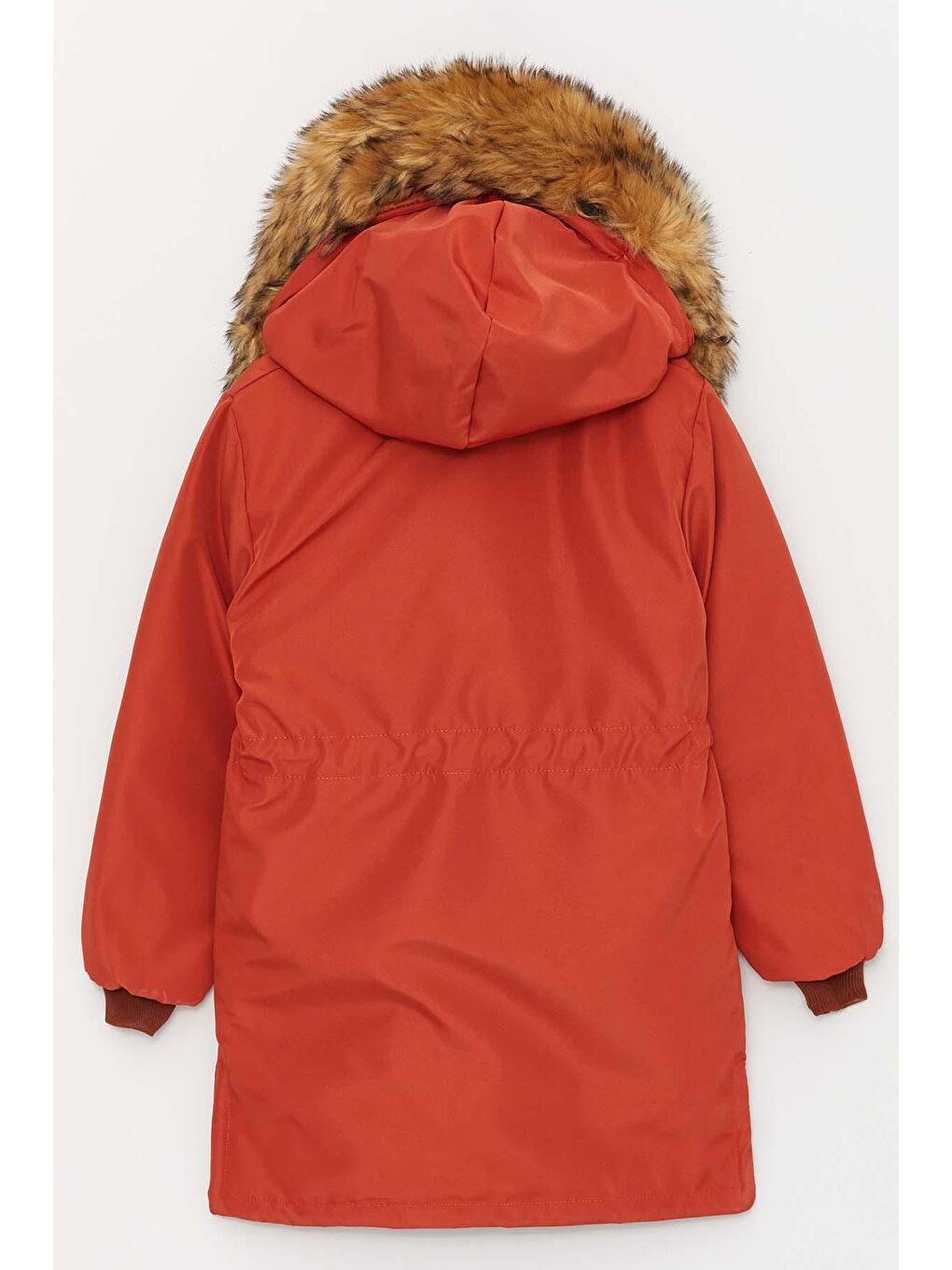 Kahverengi Erkek Çocuk Bere ve Boyunluk Hediyeli Çıkarılabilir Kapüşonlu Kalın Kiremit Mont-1