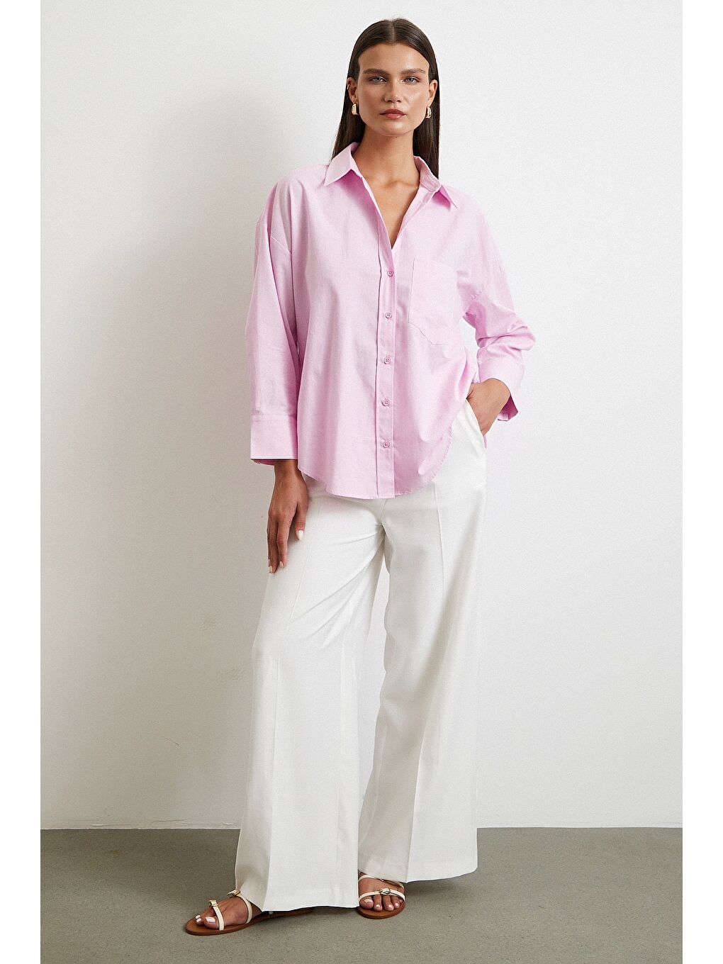 Must Have Poplin Gömlek Pembe-1