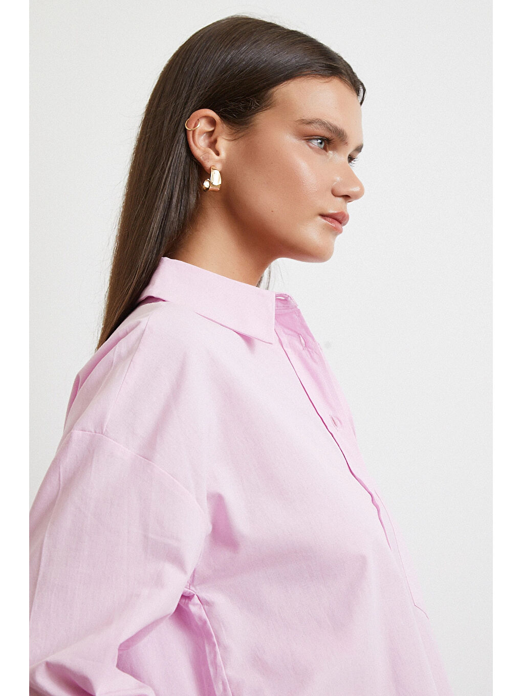 Must Have Poplin Gömlek Pembe-2