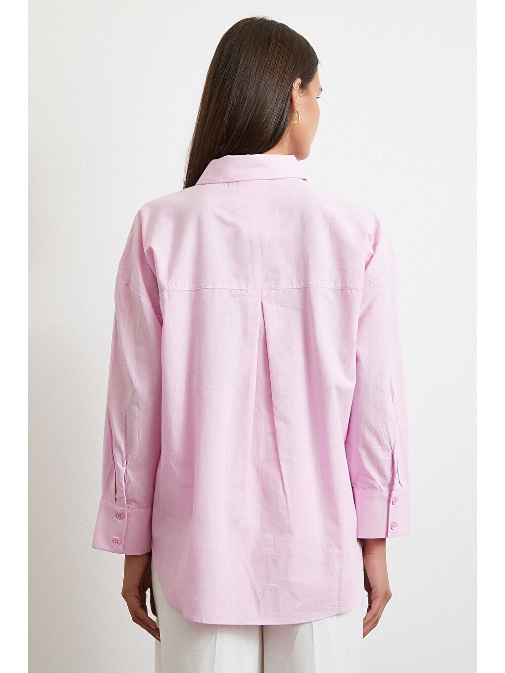 Must Have Poplin Gömlek Pembe-5