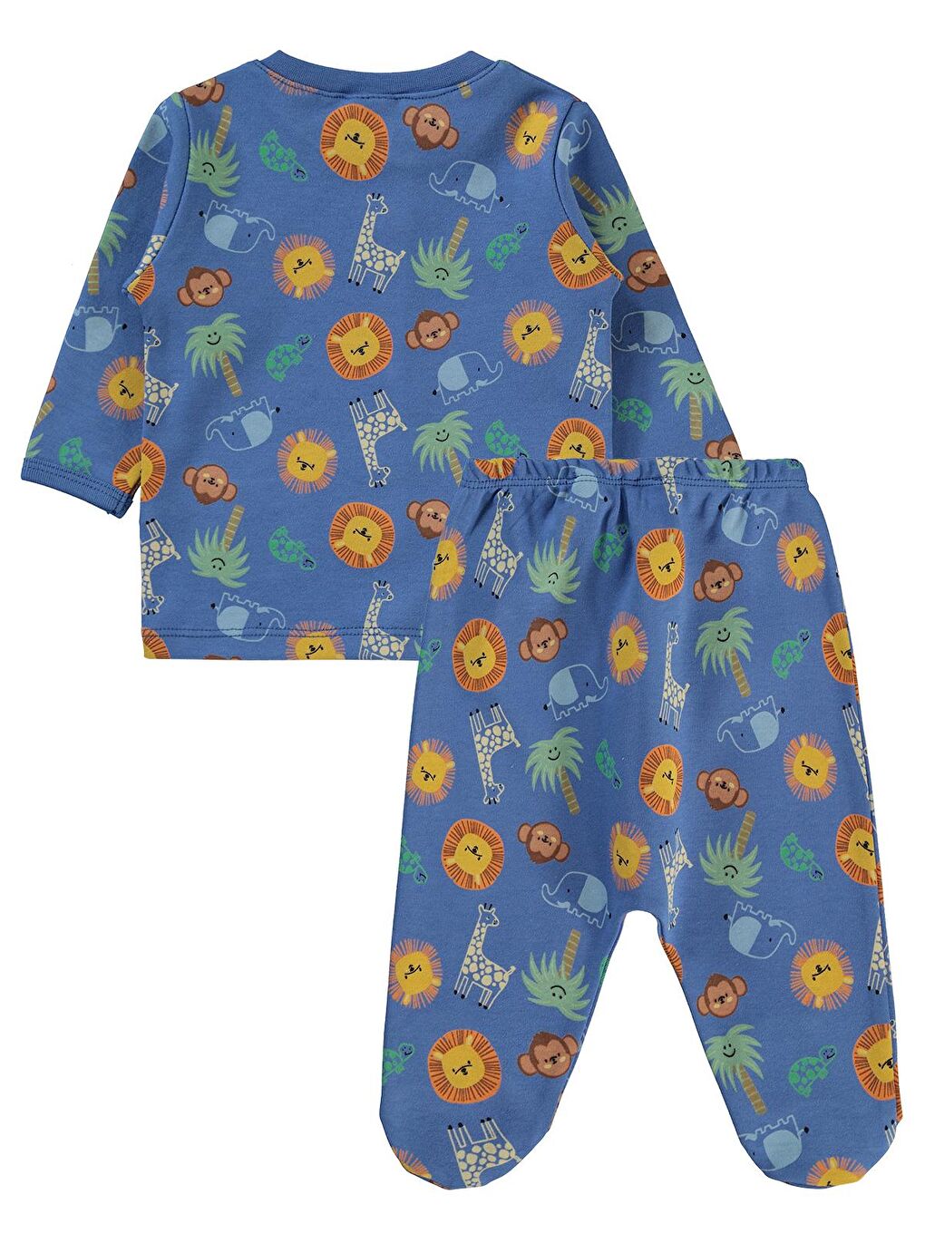 Baby Erkek Bebek Pijama Takımı 1-6 Ay Açık Lacivert-2