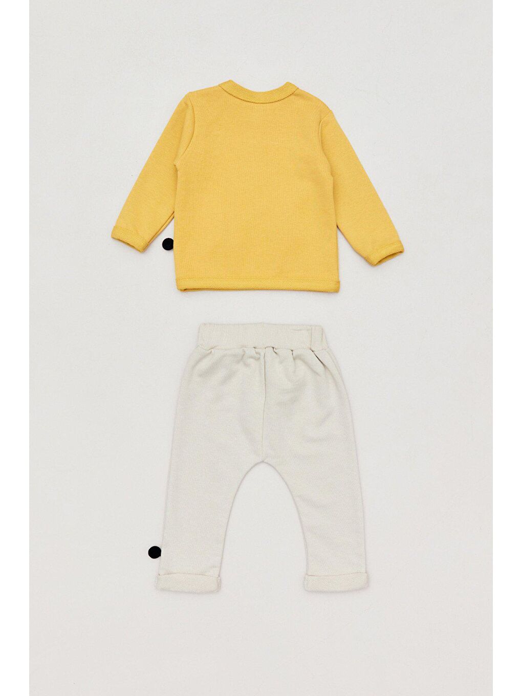 Sarı Baskılı Bisiklet Yaka Erkek Bebek Takım-1
