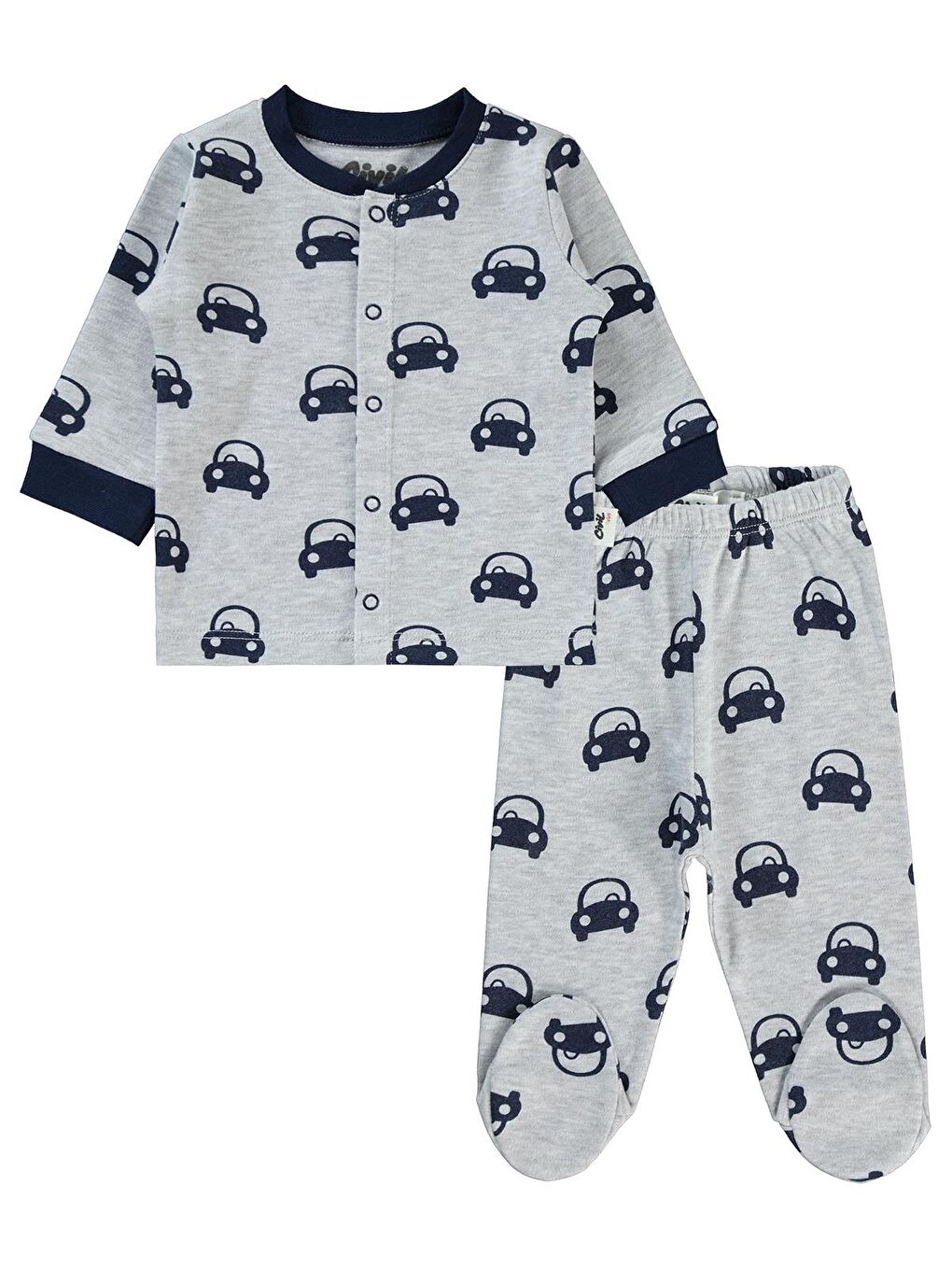 Civil Kar Melanj Baby Erkek Bebek Pijama Takımı 1-6 Ay Karmelanj