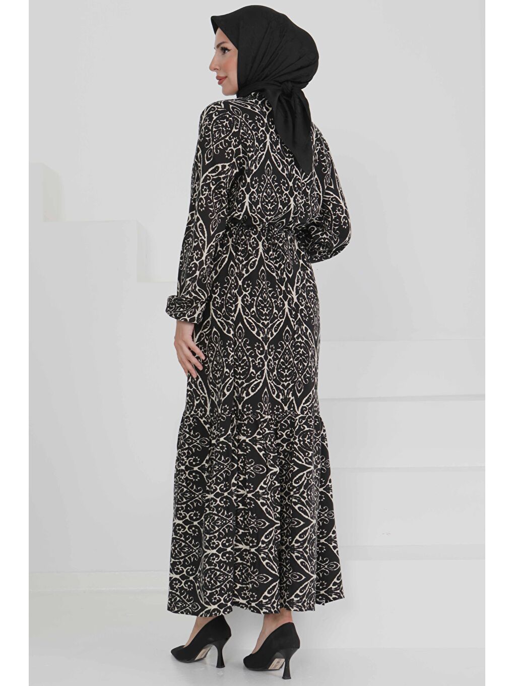 Belden Bağlamalı Elbise Ekru - 27496-4