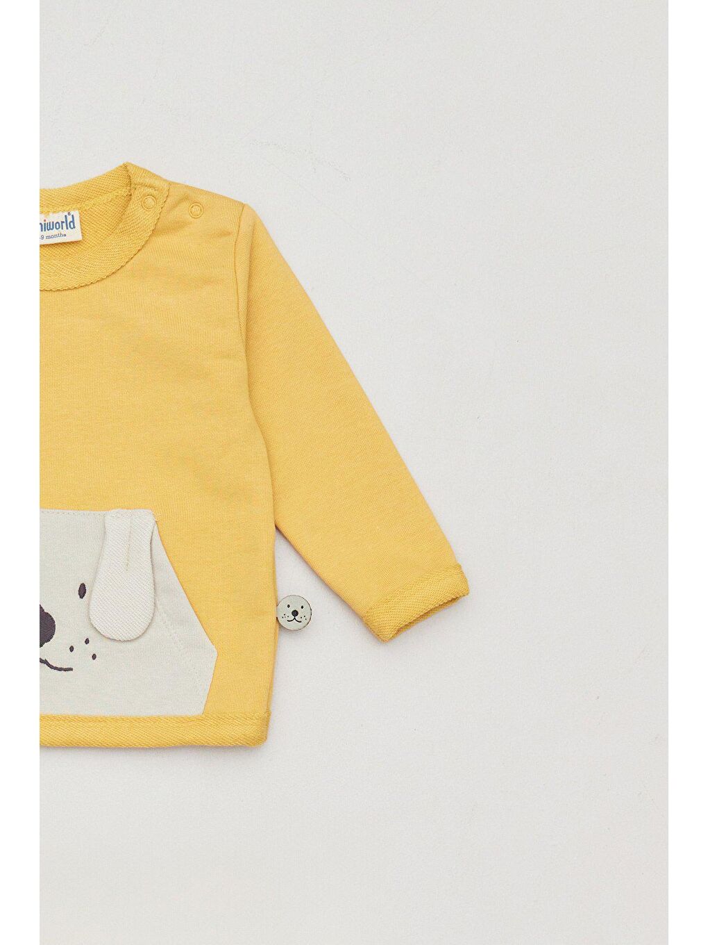 Sarı Baskılı Bisiklet Yaka Erkek Bebek Takım-2