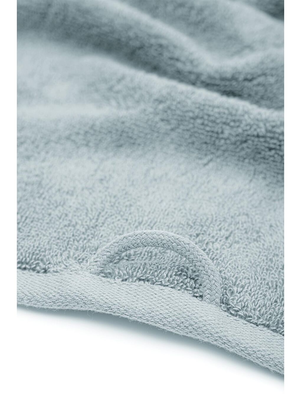 Pure Cotton 2'li Banyo Havlusu Seti %100 Organik Pamuk Bez Bordürlü Nakışlı Mavi 76x142 Cm-3