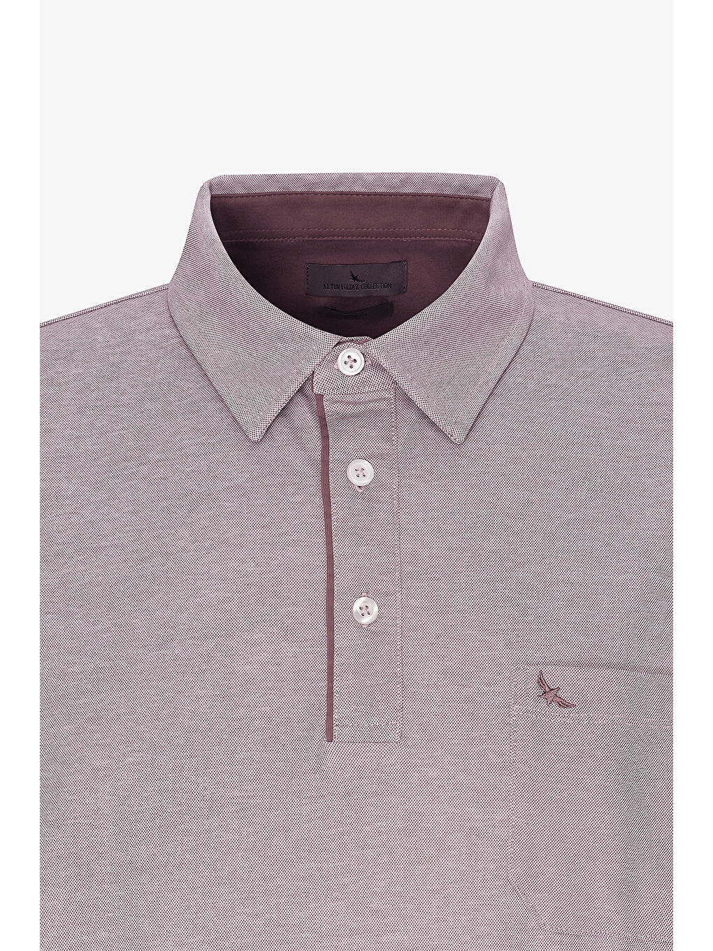 Erkek Bordo Comfort Fit Rahat Kesim Polo Yaka Pamuklu Kısa Kollu Tişört-8