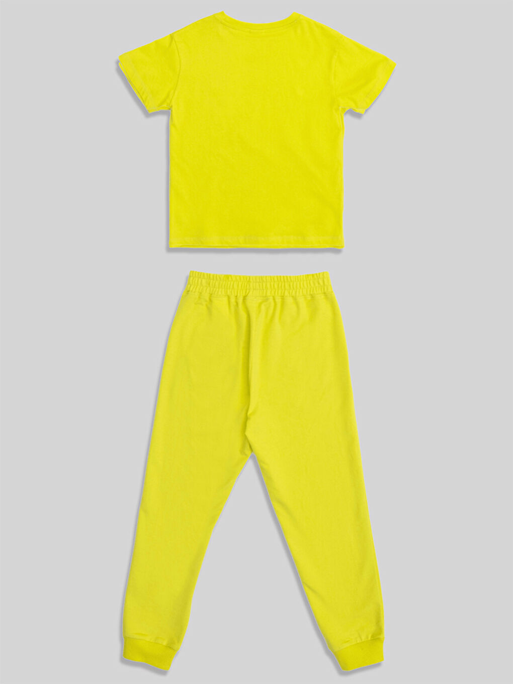 Sarı Levi Pamuklu Çocuk Eşofman Altı Tshirt 2'li Takım-2