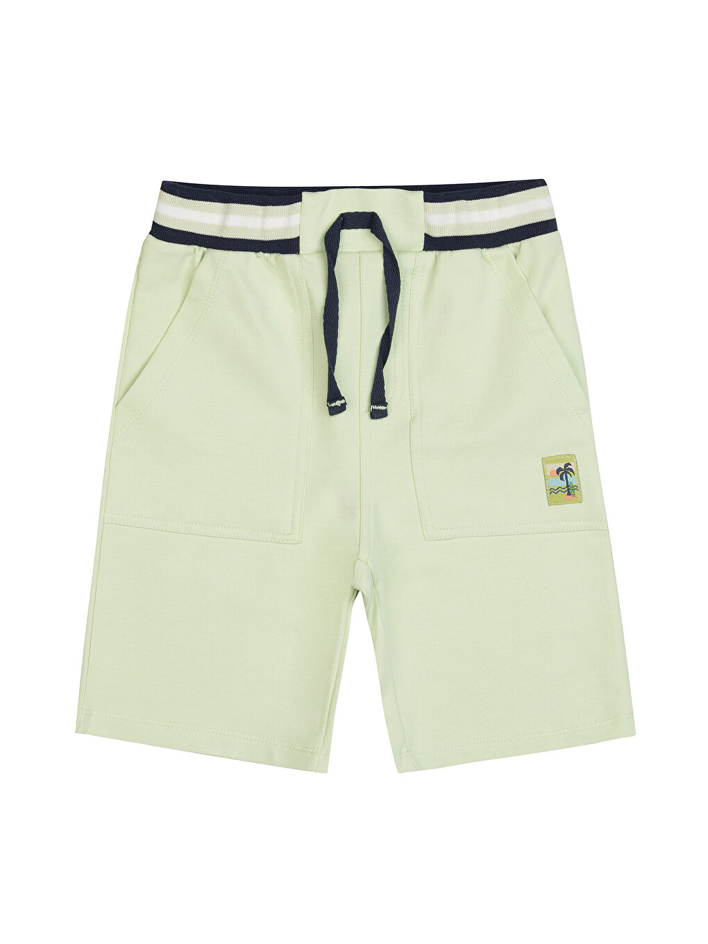 Erkek Çocuk Kare Cepli Şort  2 Yaş-6 Yaş Yeşil-1